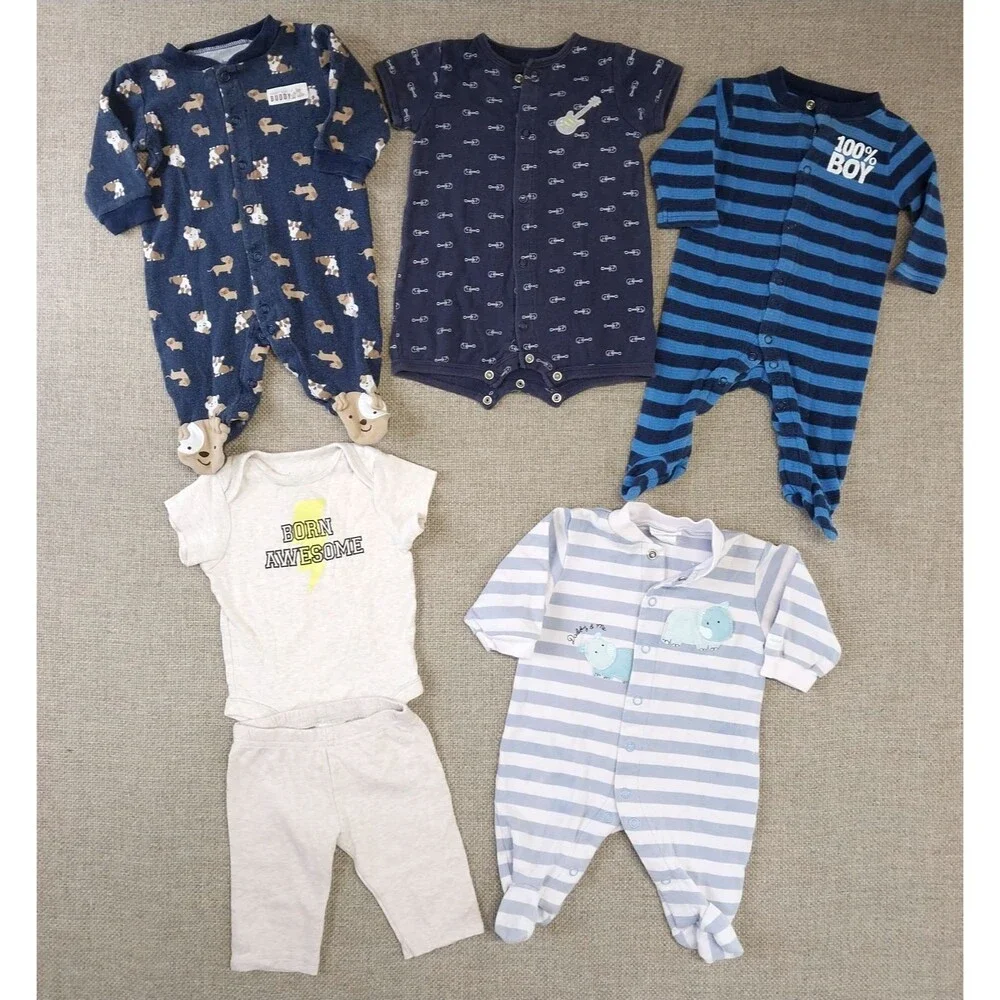 Baby Infant Boy Clothing Bundle Bodysuit Variety Of Colors 12 Pieces Newborn #10